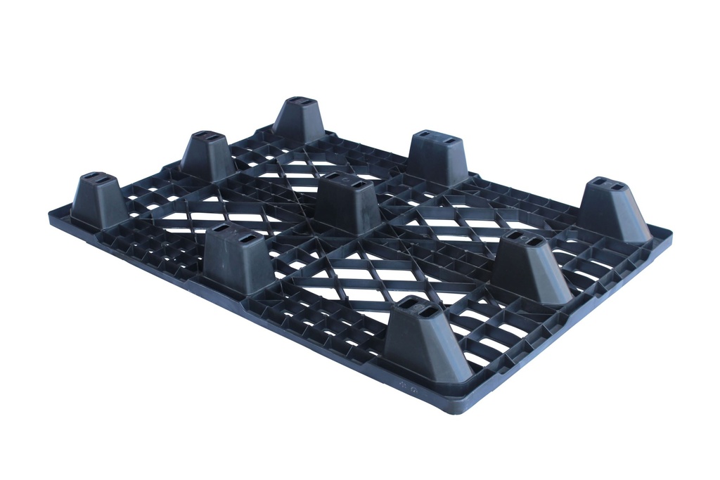 Palette ONE WAY légère XE PP Recycled Quality EURO 4 Plateau perforé 9 pieds