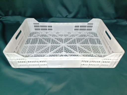 [CR008] Caisse Congélation Blanche Perforée 60*40*12 (Plastique Vierge)