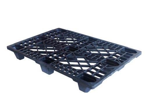 [PAL007-4] Palette ONE WAY légère XE PP Recycled Quality EURO 4 Plateau perforé 9 pieds
